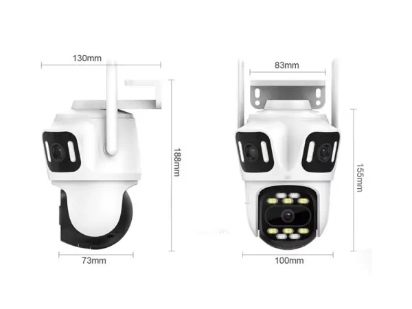 wifi ptz otocna ip kamera xm-852 8mpx (2+2+4mpx)