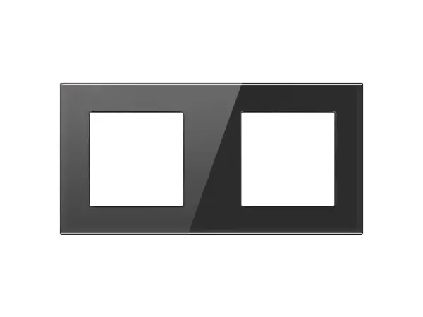 sran cerne sklo siroky ramecek pro 2 moduly