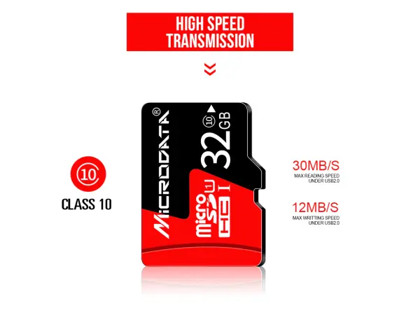 TF/Micro SD Card 32GB MiCRODATA class 10 SDHC 
