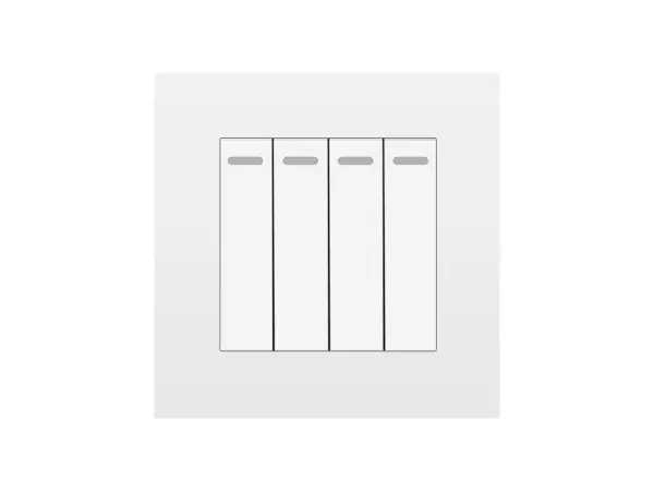 sran 4vypinac vcetne ramecku, plast bily