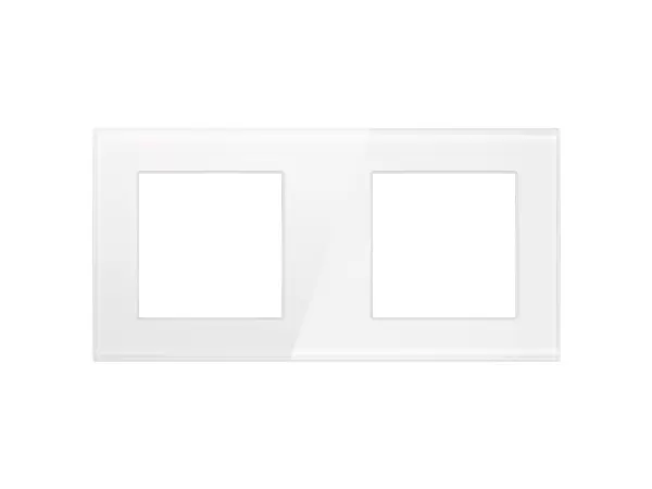 sran bile sklo siroky ramecek pro 2 moduly