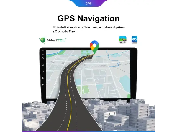 2din autoradio a3454 s 10,1" lcd, android 13, 4gb ram, 64gb uloziste, carplay, android auto, wifi, gps, bluetooth, fm rds