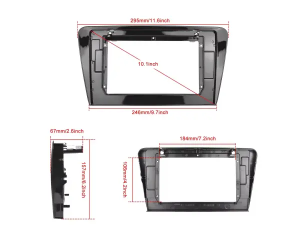 skoda octavia iii (2012-2019)10.1" -redukcni ramecek a7649 pro autoradio 10,1"