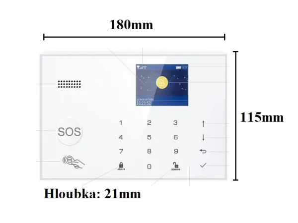 Wi-Fi/4G alarm syst�m TUYA ZX-G30 white pro Android,iOS