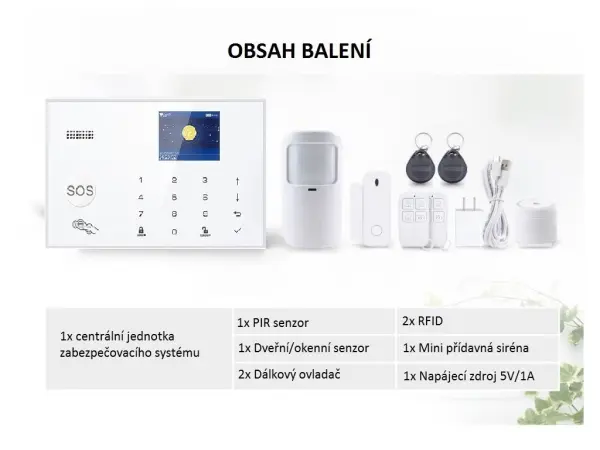 Wi-Fi/4G alarm syst�m TUYA ZX-G30 white pro Android,iOS