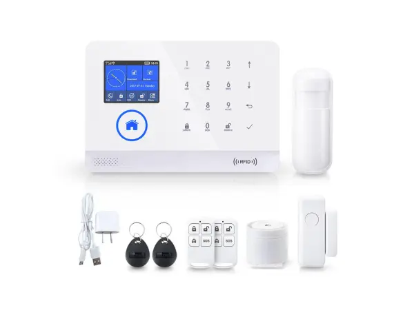 wi-fi/gsm alarm system tuya pst-wg103t white pro android,ios