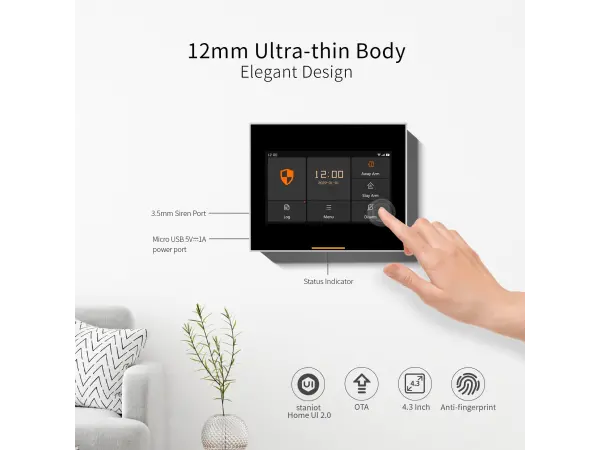 wi-fi/gsm alarm system tuya pst-h502 black pro android,ios