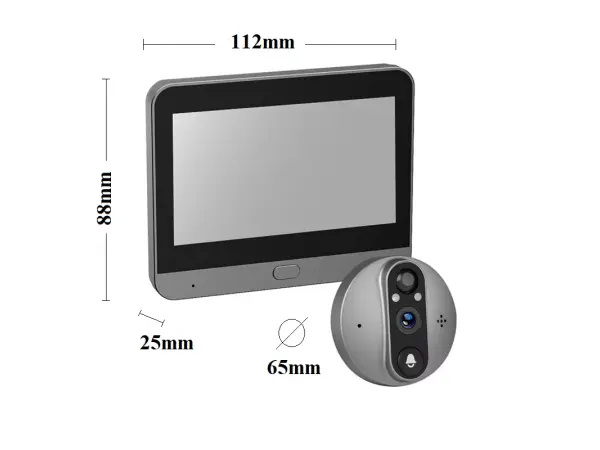 wifi digitalni dverni kukatko pst-db06t full hd 1080p �tuya, android/ios