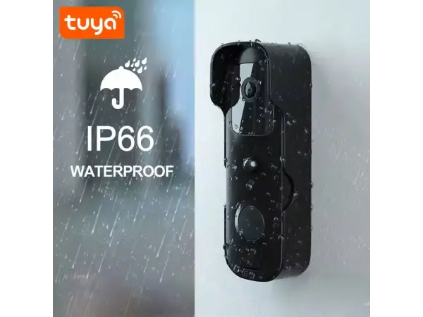 wifi tuya vodotesny video zvonek pst-t30 black