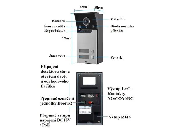 Tuya Smart vicegenera�n� video zvonek PST-V7024b-MSA-4