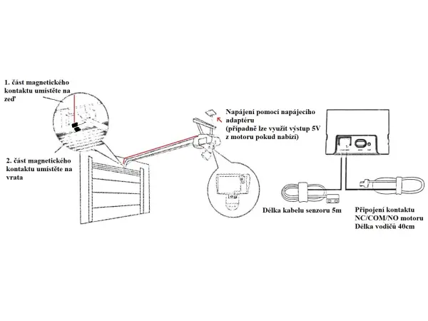 Tuya Wifi inteligentn� sp�na� gar�ov�ch vrat s kamerou PST-WGD002