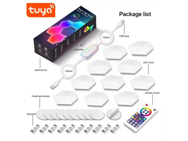 tuya smart wifi hexagonalni led svitidlo 