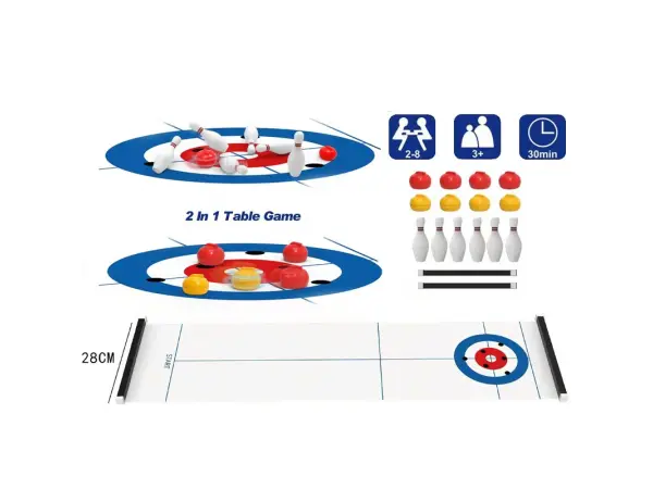 bowling a curling 2v1 kd052 � stolni hra pro deti od 3 let