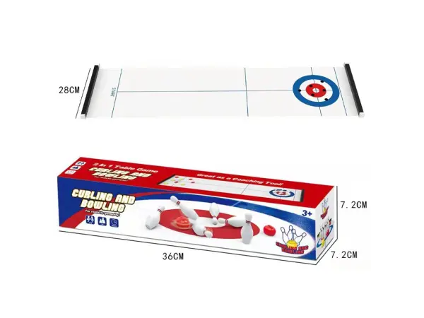 bowling a curling 2v1 kd052 � stolni hra pro deti od 3 let