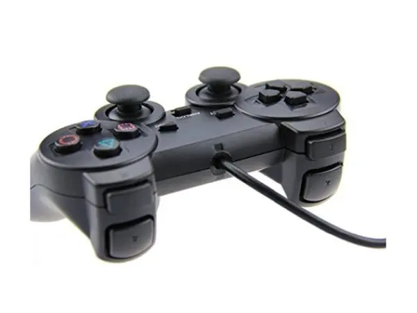 Dr�tov� hern� ovlada� pro PS2, gamepad PlayStation 2, �ern� barva