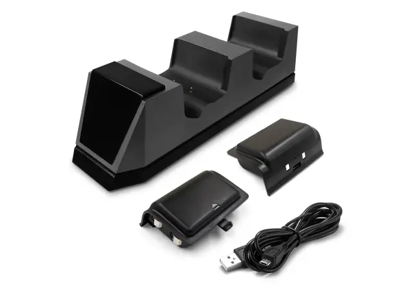 nabijeci stanice mimd-428 pro 2 ovladace + 2x baterie pro xbox one - black (xone)