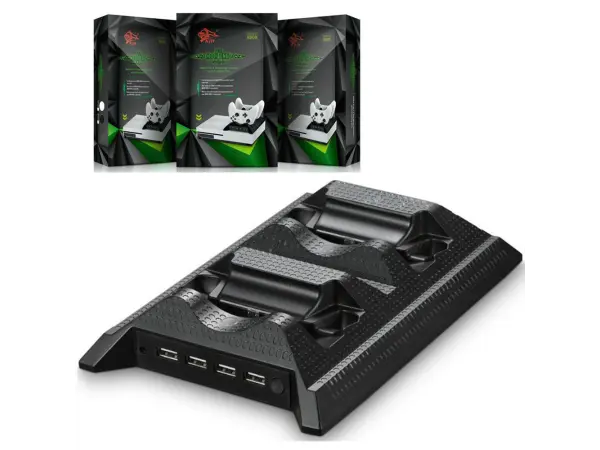 xone multifunkcni stojan 4v1 pro nabijeni, chlazeni a drzak her pro xbox one slim s 