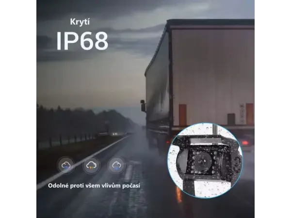 Wifi parkovac� set TRUCK A4008, 2x 18LED kamera s LCD 7" splitscreen monitorem