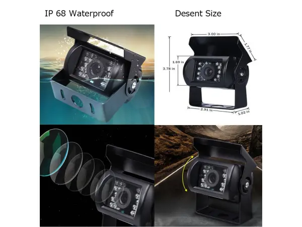 wifi parkovaci set truck c0054, 4x 18led kamera s lcd 7" monitorem