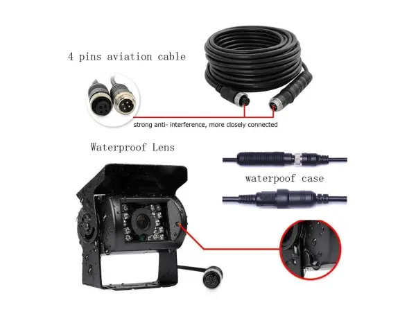 parkovaci system truck l0210, 2x18ir led cctv kamera s 7" lcd split displejem