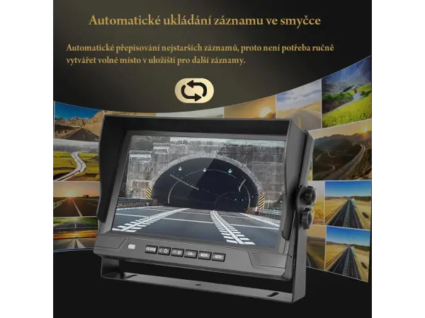 parkovaci system ahd truck a3153, 4x kamera, 9" lcd split displejem s nahravanim