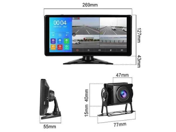 parkovaci system truck a3209 bus 10,36 lcd ahd 4ch split screen bt fm  9v 36v s nahravanim