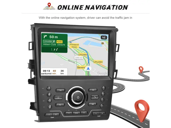 Autor�dio 9" A2951 Android 9,1 - podpora BT GPS WiFi pro Ford/Mondeo 2013-2018