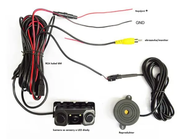 parkovac�, couvac� kamera se senzorem-alarmem K0093