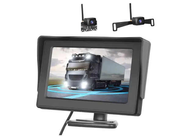 wifi parkovaci set a3164, monitorem 4,3", kamera s nocnim videnim s drzakem na spz