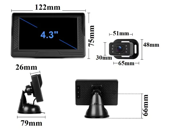 detska autokamera a4214 s 4,3" ips monitorem