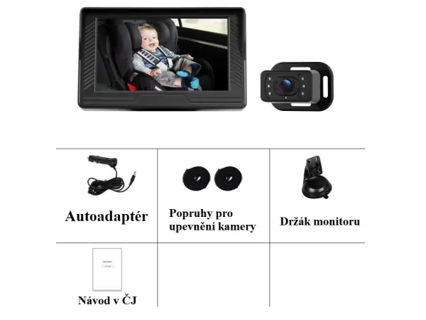 detska autokamera a4214 s 4,3" ips monitorem