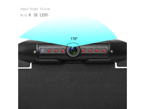 kamera a3723 ahd/cvbs 7 led k parkovacimu asistentu v drzaku spz