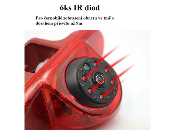 parkovaci kamera cvbs/ ahd v brzdovem svetle pro renault trafic, opel vivaro