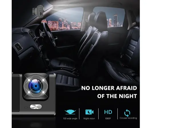 dvr 2" lcd kamera w7747 do auta s dvojitym objektivem black box dash cam hd 1080p 