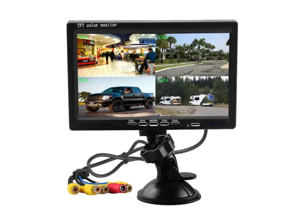 lcd 7" k0155 cinch split screen quad  4ch pro parkovaci kamery