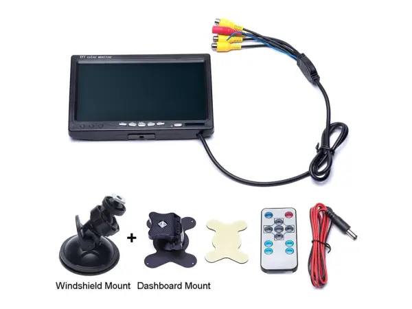 lcd 7" k0155 cinch split screen quad  4ch pro parkovaci kamery