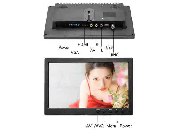 lcd 10.1" hd monitor k0202 , vga hdmi