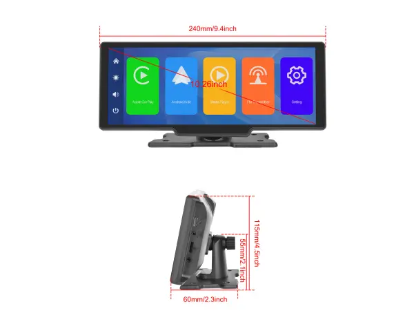 volna multifunkcni lcd display 10" a3247, carplay & android auto