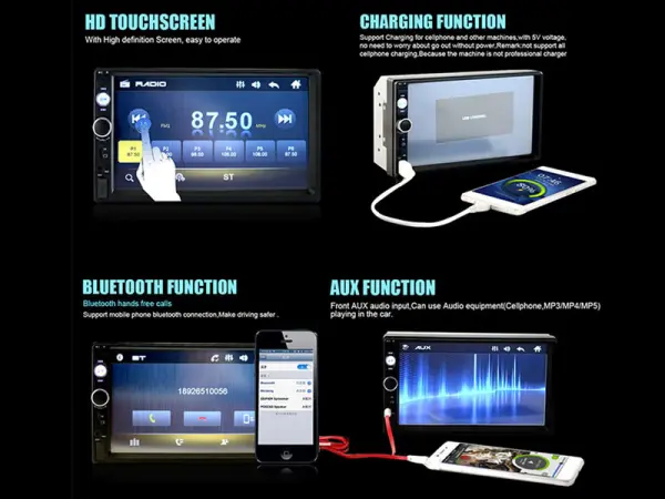2din autoradio 7"lcd 7023b, mp5 prehravac s bluetooth