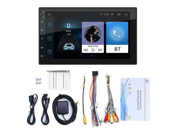 volna 2din autoradio td9210 2gb+32gb 7" android 10, prehravac s gps wifi bt fm phone link usb
