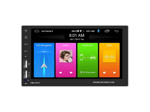 2DIN Autor�dio 7" A2838 Android 9.1, P�ehr�va� s GPS WIFI BT FM Phone Link USB