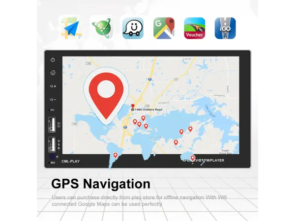 2DIN Autor�dio 7" A2838 Android 9.1, P�ehr�va� s GPS WIFI BT FM Phone Link USB