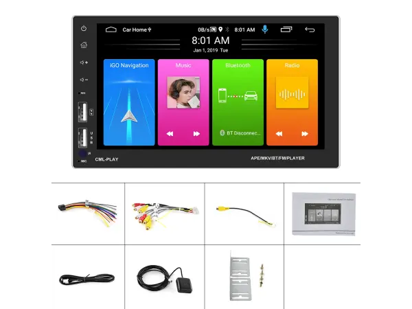 2DIN Autor�dio 7" A2838 Android 9.1, P�ehr�va� s GPS WIFI BT FM Phone Link USB
