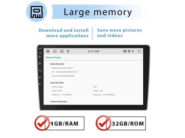 2DIN Autor�dio 10,1" LCD A2752 Android 10, P�ehr�va� s GPS WIFI BT FM Phone Link USB, DAB+
