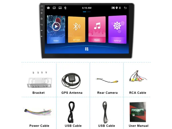 2DIN Autor�dio 10,1" LCD A2752 Android 10, P�ehr�va� s GPS WIFI BT FM Phone Link USB, DAB+