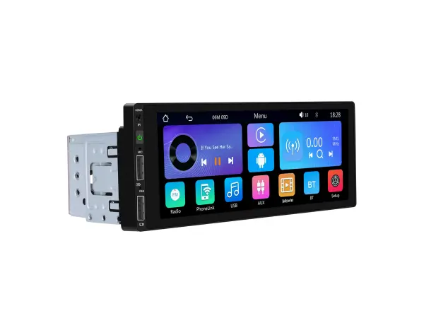 1din autoradio a3446, dotykovy displej 6,86 s bezdratovym carplay a android auto