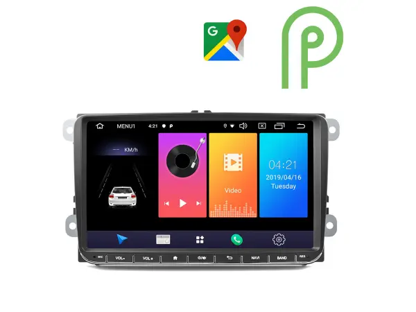 Autor�dio 9"LCD A2318 Android 9,0 - podpora 4G BT GPS WiFi pro VW Passat Golf  �koda