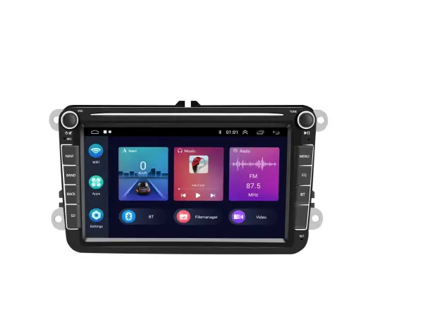 autoradio 8" lcd a3054, 2+32g, android 13 - podpora ahd kamera fm/rds/gps pro vw skoda