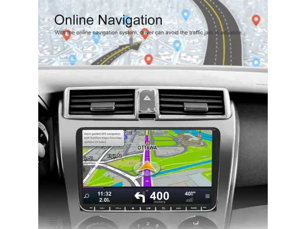 2din autoradio 9" lcd a3041  2+32gb android 13 carplay android auto gps wifi fm rds pro vw/passat/golf/mk5/mk6/jetta t5