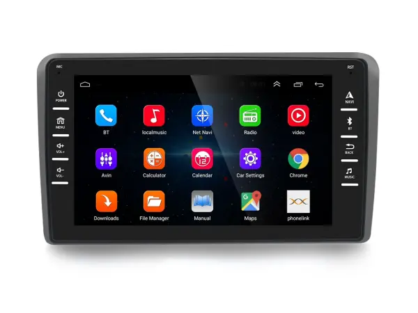 autoradio 8"lcd q3531 android 9.1 pro audi a3 2008-2012